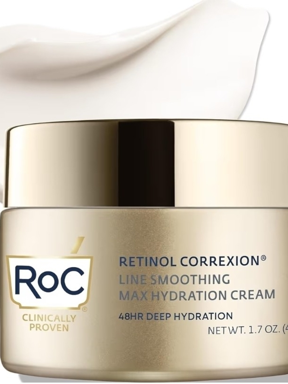 RoC Retinol Correxion Line Smoothing Max Hydration Cream Hyaluronic Acid 1.7 OZ